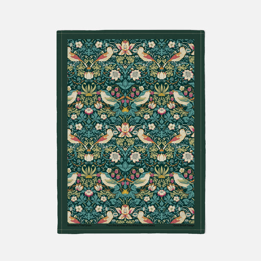 Cotton tea towel - 50 x 70cm - Strawberry Thief green