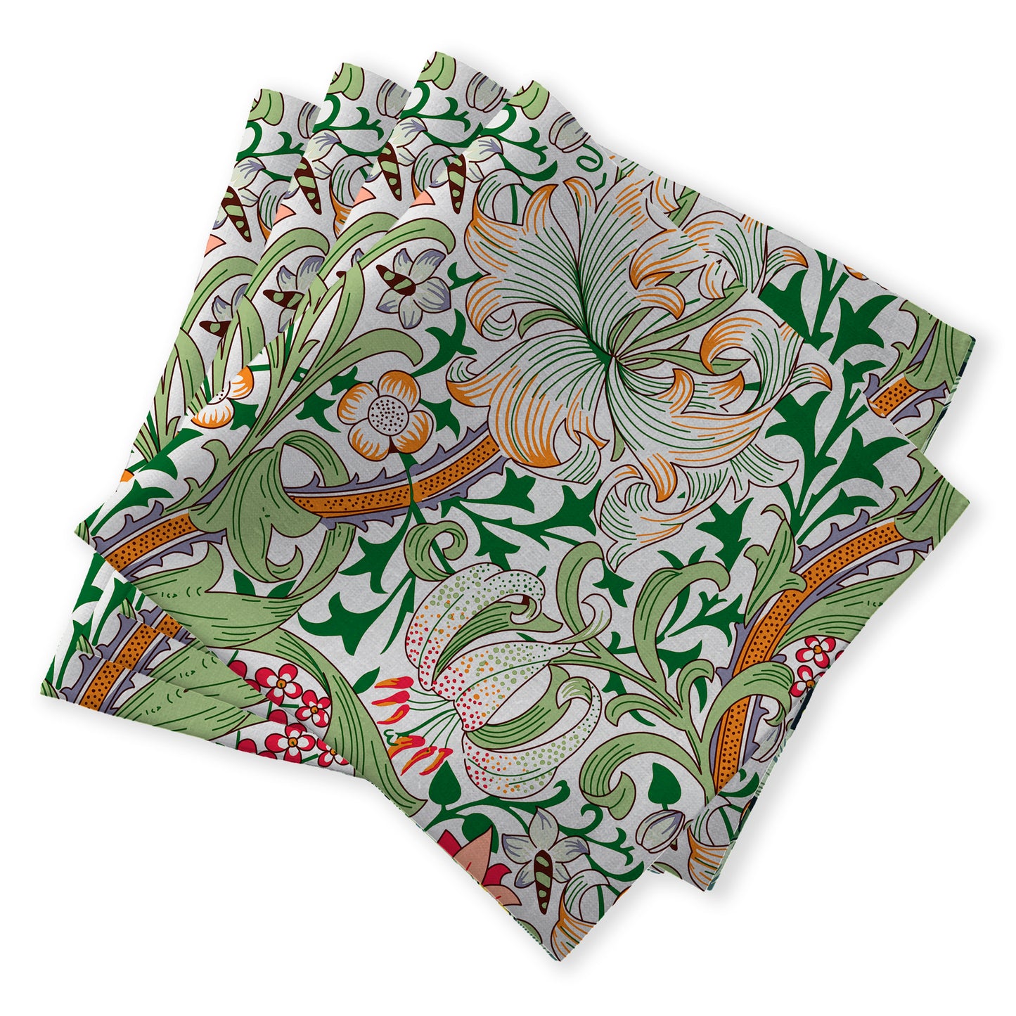 4 Cotton napkins - Golden Lily