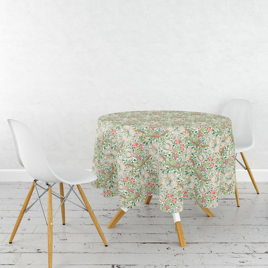 round  tablecloth - 132cm diameter - Golden Lily