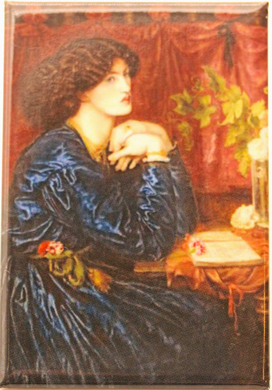 Blue silk dress fridge magnet