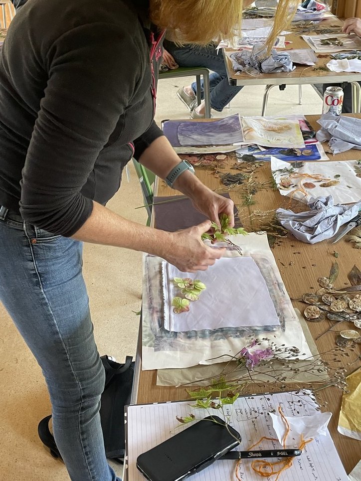 Clare Walsh Printing with Leaves Workshop - Tuesday 22th July