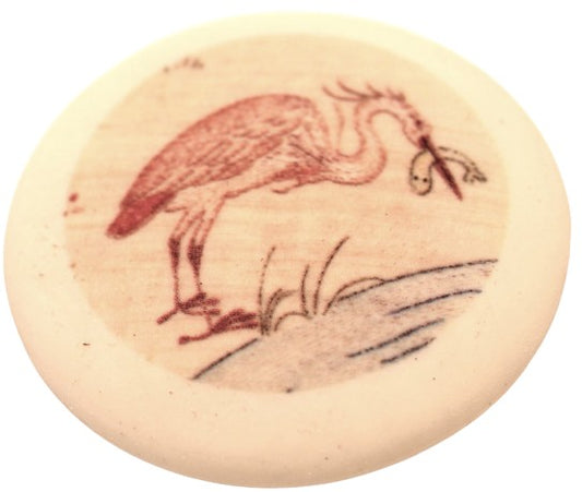 Heron and fish eraser