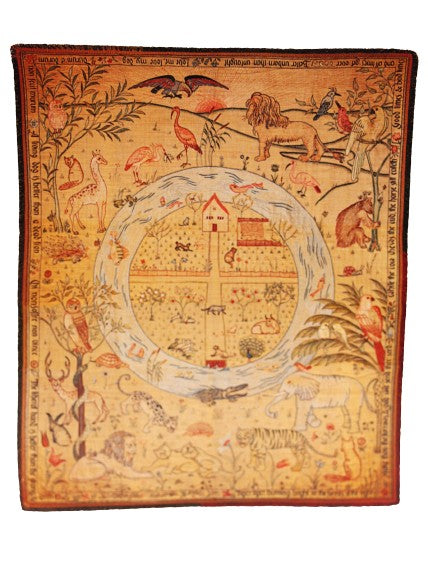 Large, detailed cot quilt card