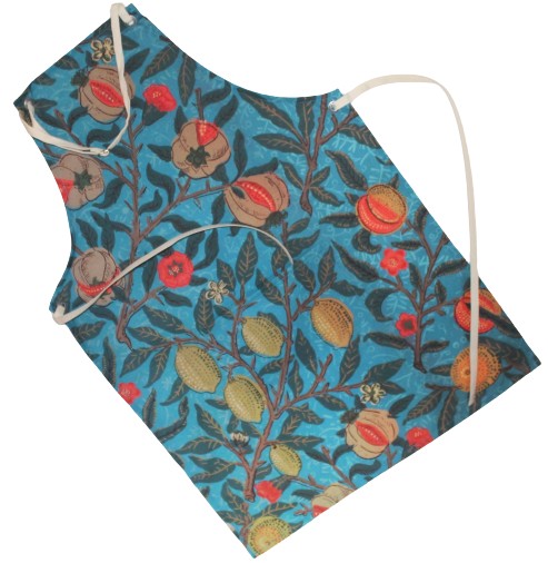 Blue fruit apron