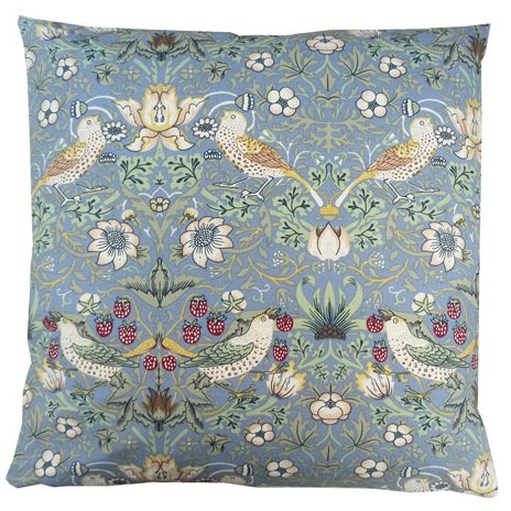 Cushion cover Strawberry Thief blue