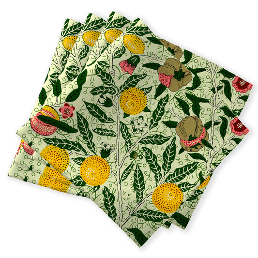 4 cotton napkins - Fruit