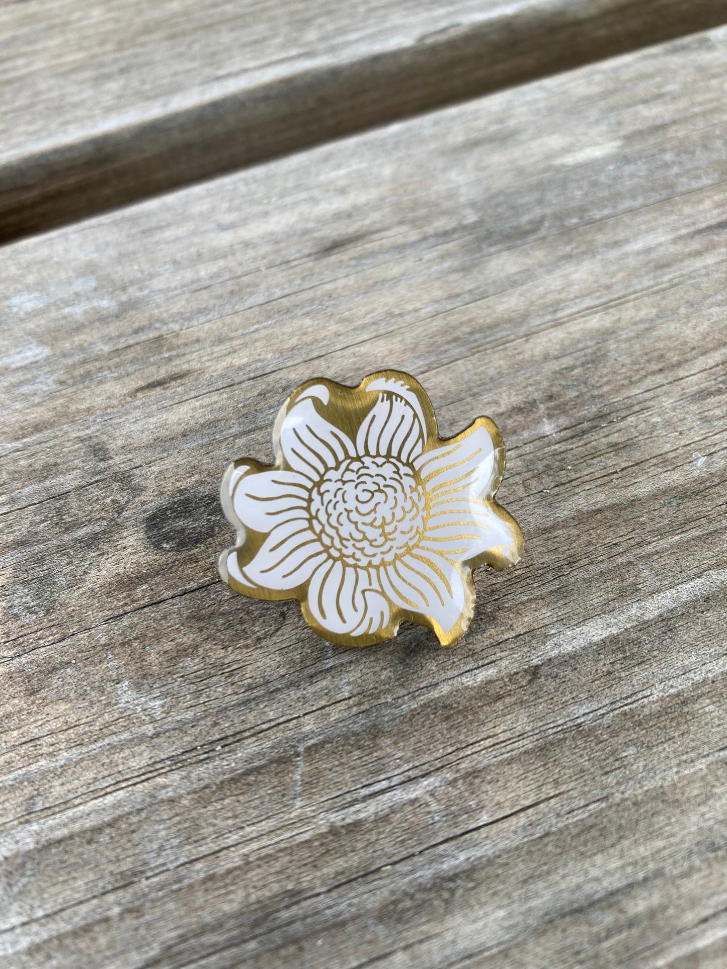 Enamel on metal lapel pin