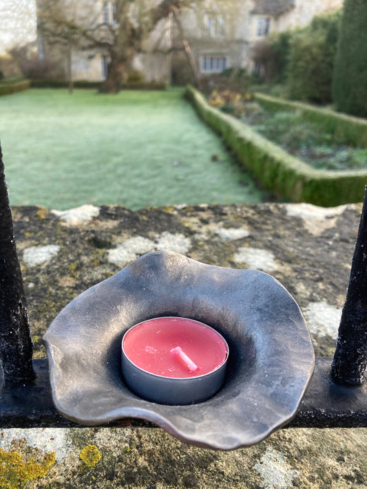 Blacksmith made tealight holder - plain