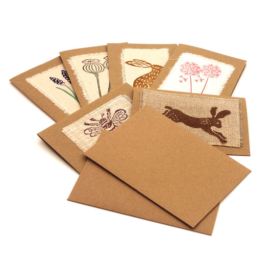 Set of 6 handmade cards