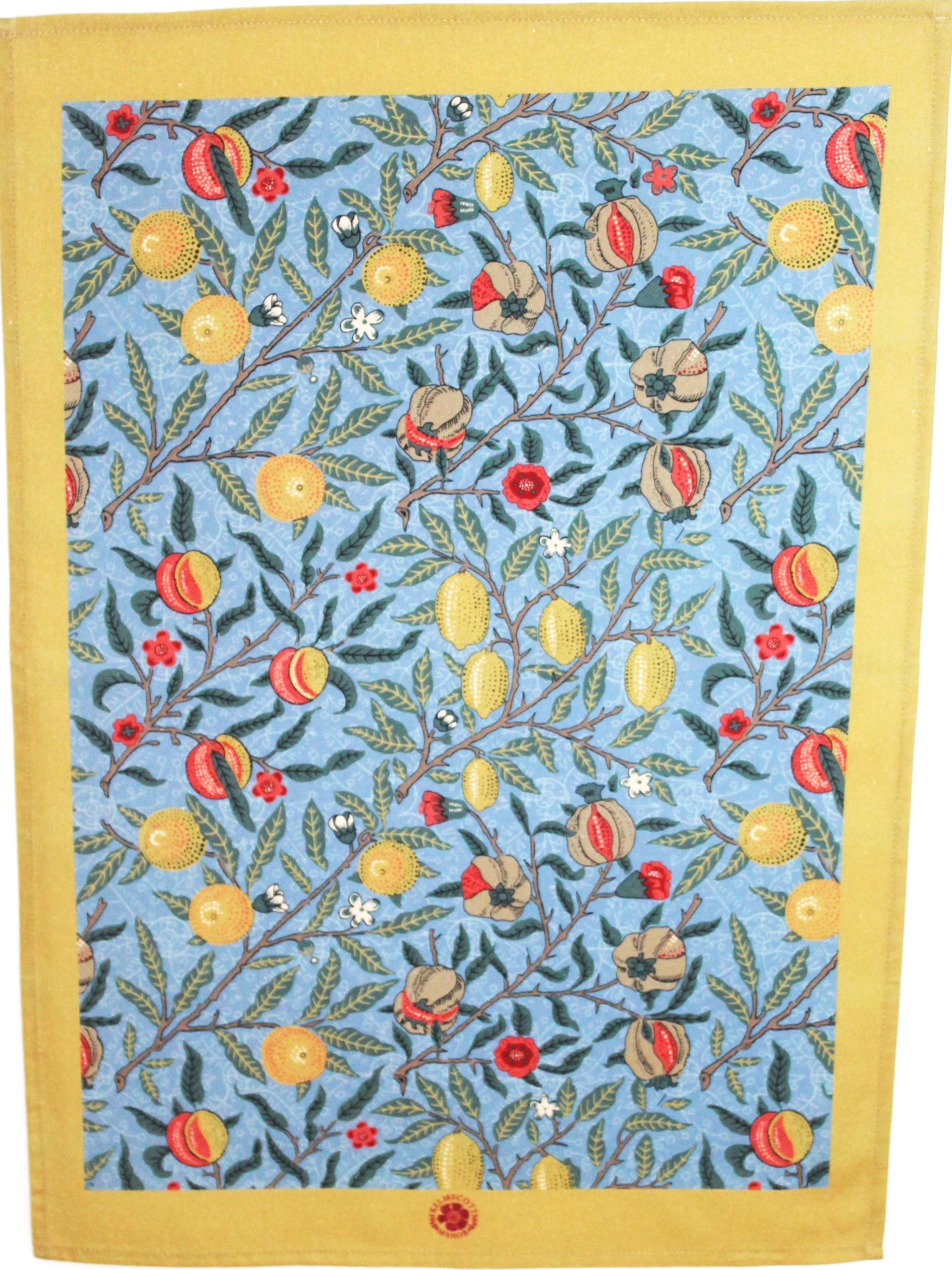 Blue fruit tea towel