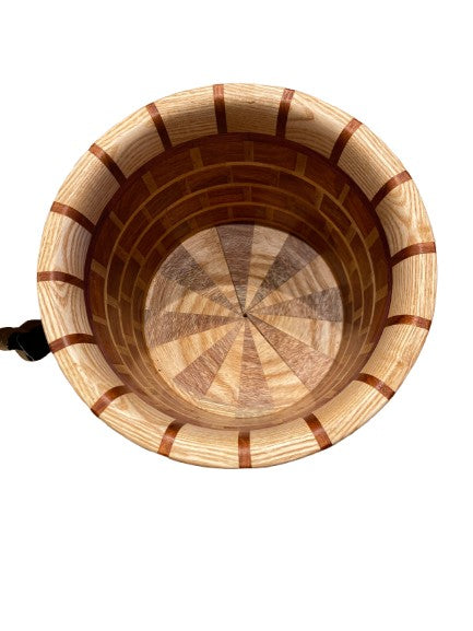 Local handmade wooden utensil bowl - African hardwood and Ash