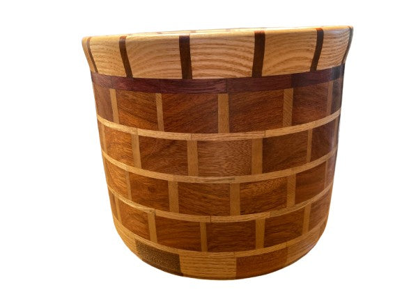 Local handmade wooden utensil bowl - African hardwood and Ash